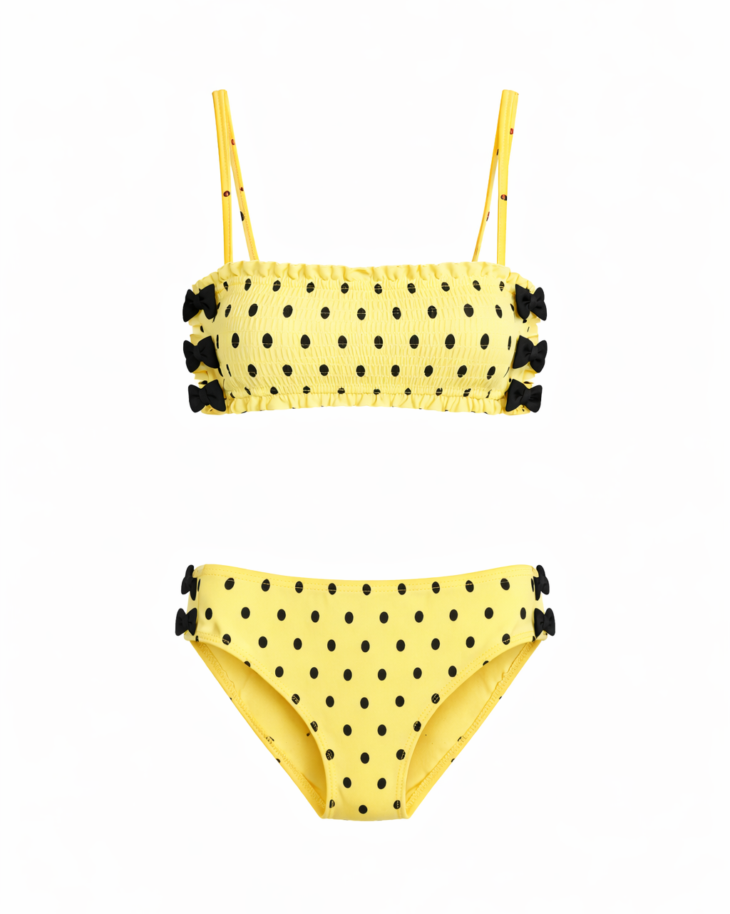 Vintage Yellow Polka-Dot Bikini